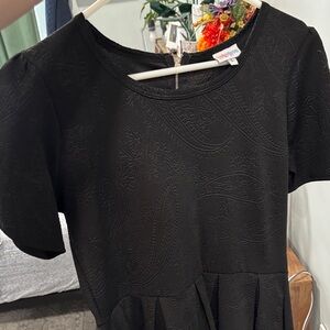 LuLaRoe Black A-line Textured Dress